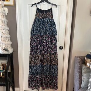 Maison Tara Multicolor Floral Maxi Dress